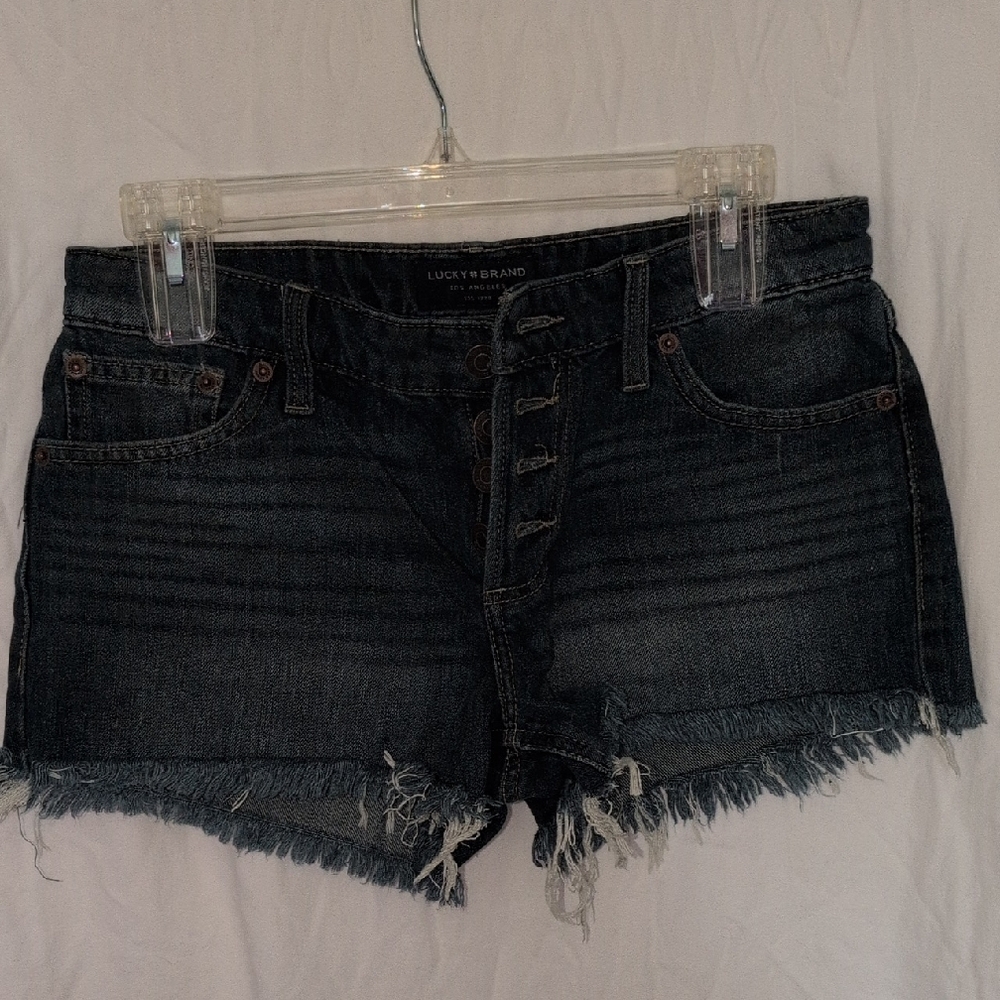 Lucky Brand Women's Dark Blue Jean Shorts